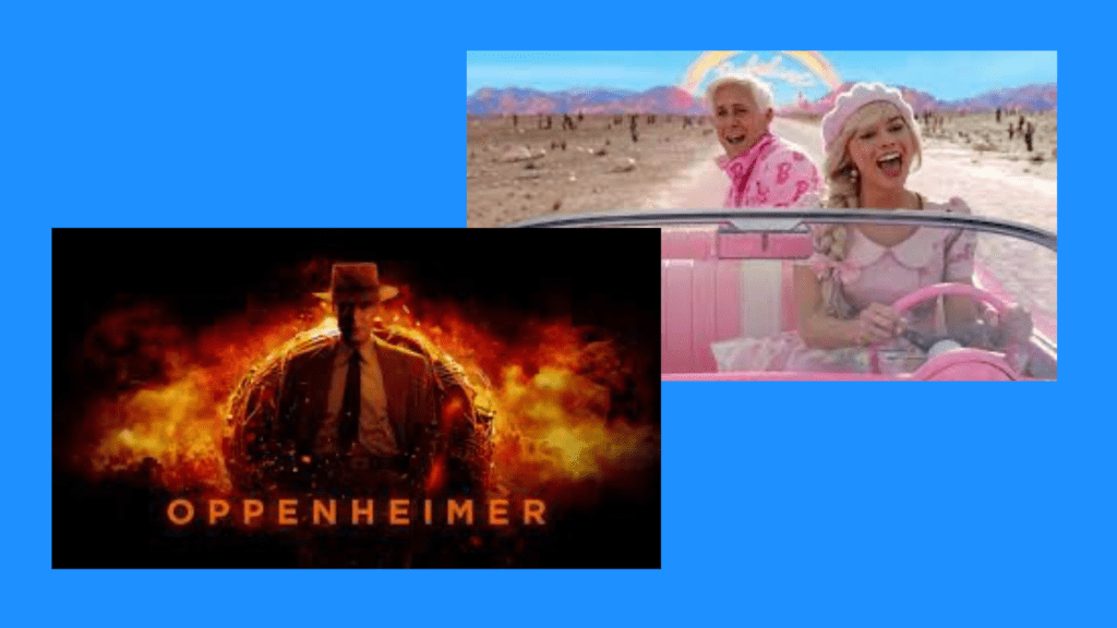 Opehnheimer and Barbie movie ads