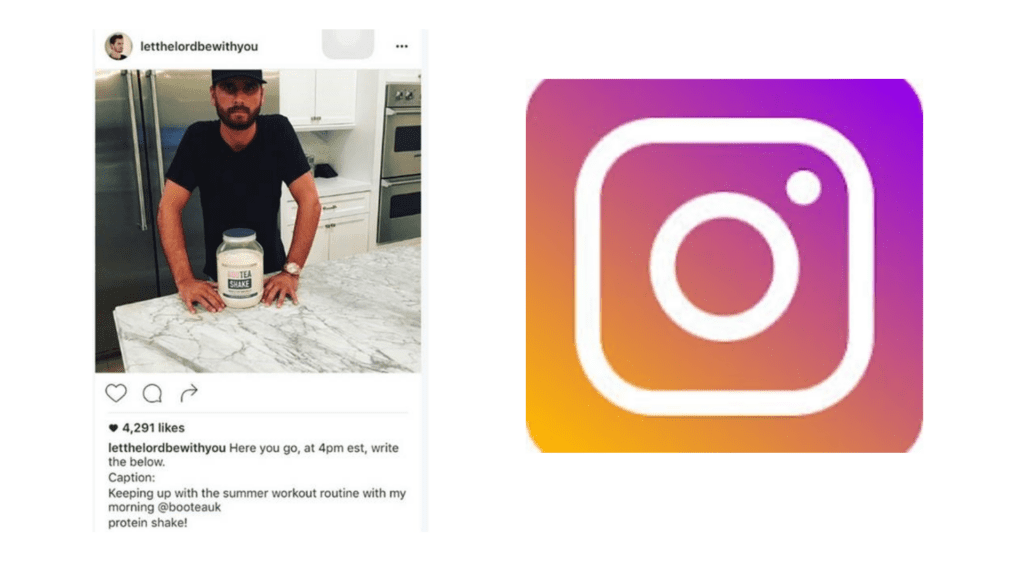 Scott Disick Instagram grab and Instagram logo