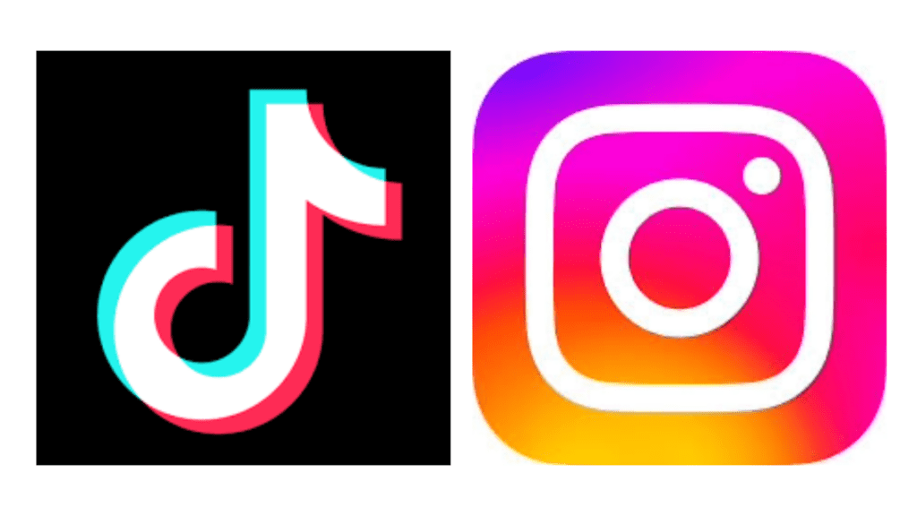 tik tok and instagram logos