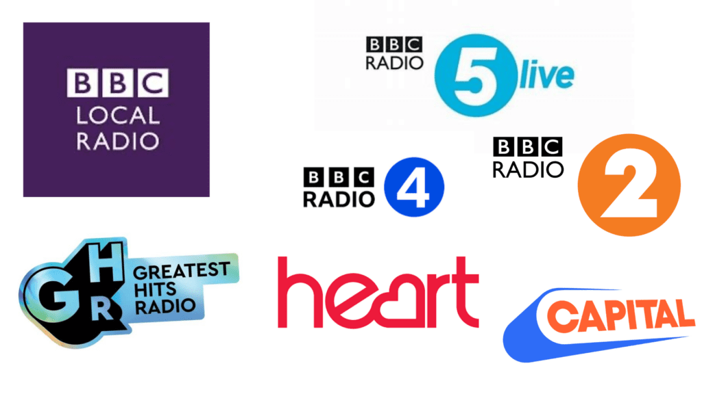 BBC and commercial radio logos