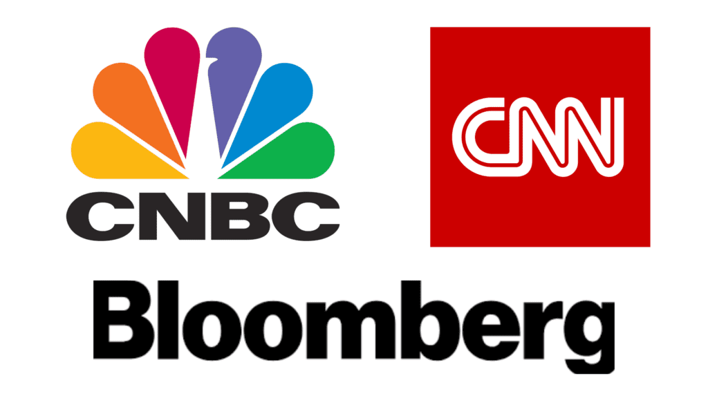 CNBC, Bloomber, CNN logos