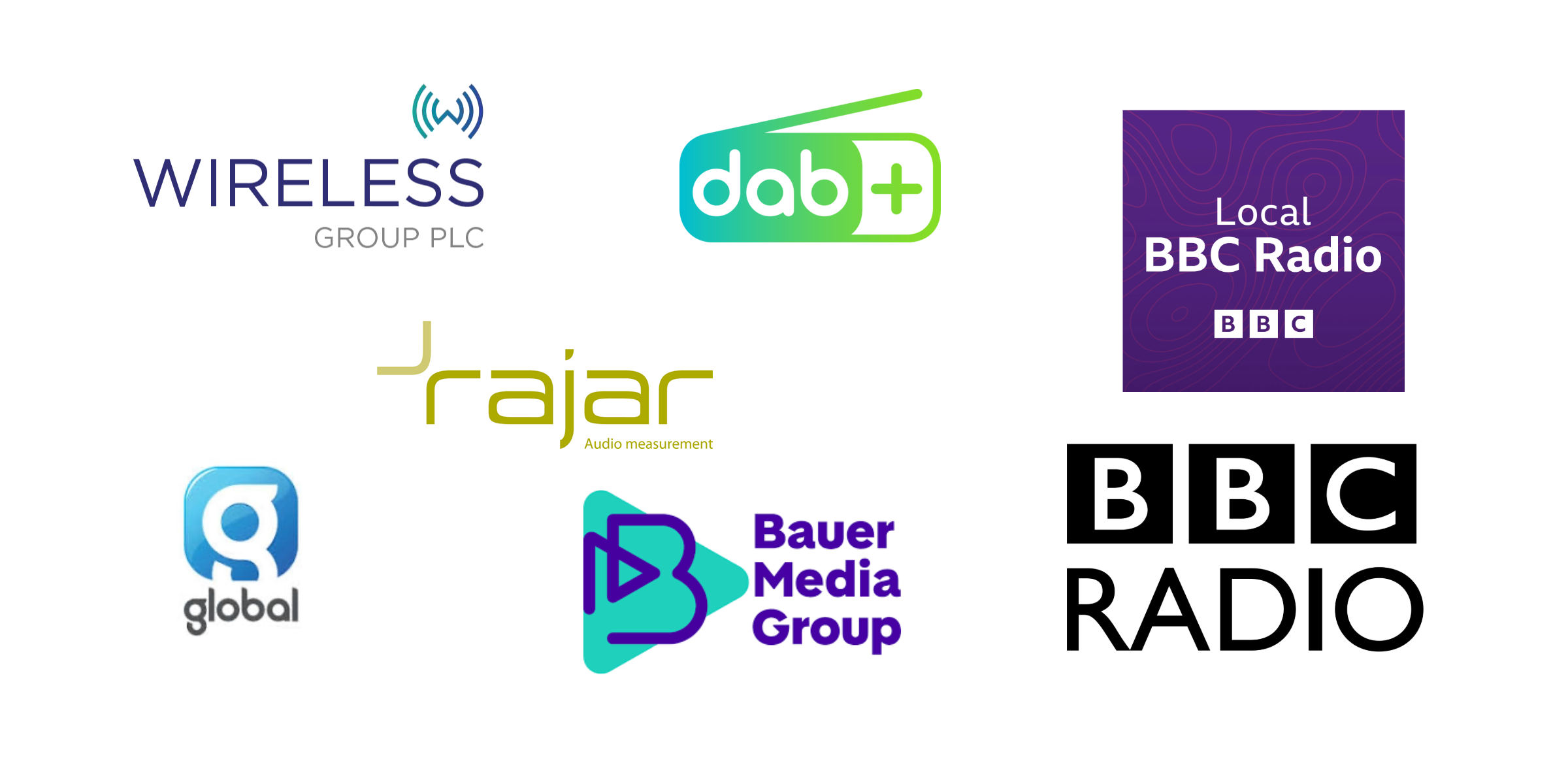 radio station and group logos