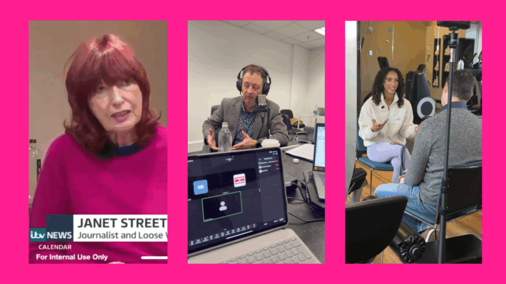 Janet Street Porter, Matt Allwright and GB olympian athlete Lina Nielsen