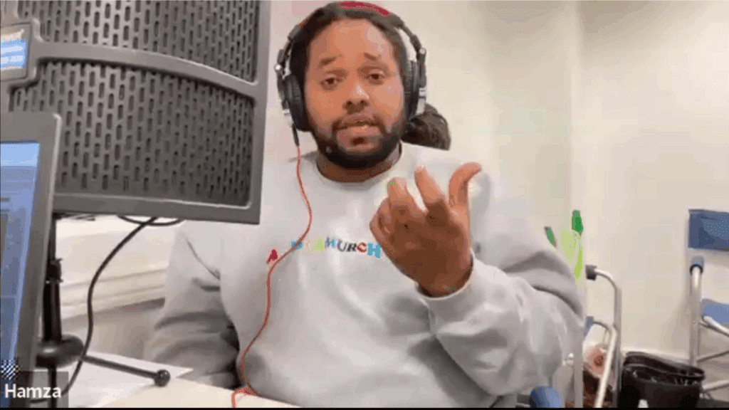 Wildlife cameraman and presenter Hamza Yassin, enthusing about the great outdoors